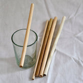 Bamboo straws with cleaner